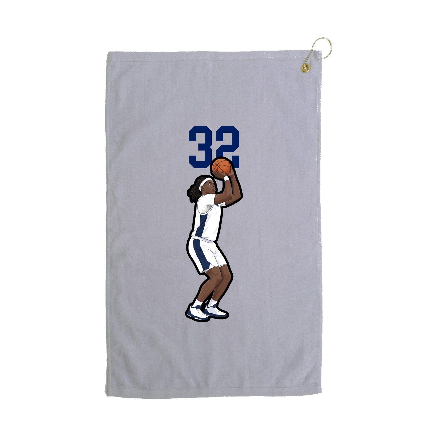 Golf Towel — Number Top in Grey