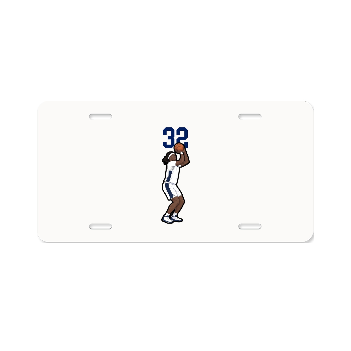 License Plate — Number Top in Classic