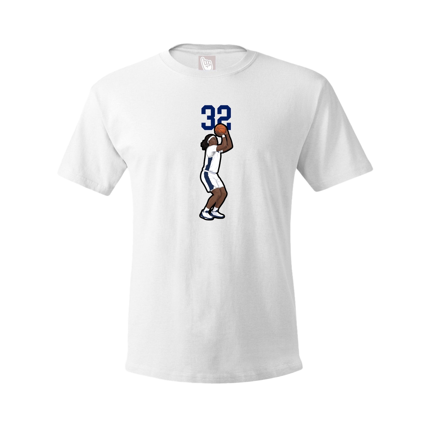 Youth Tee — Number Top in White