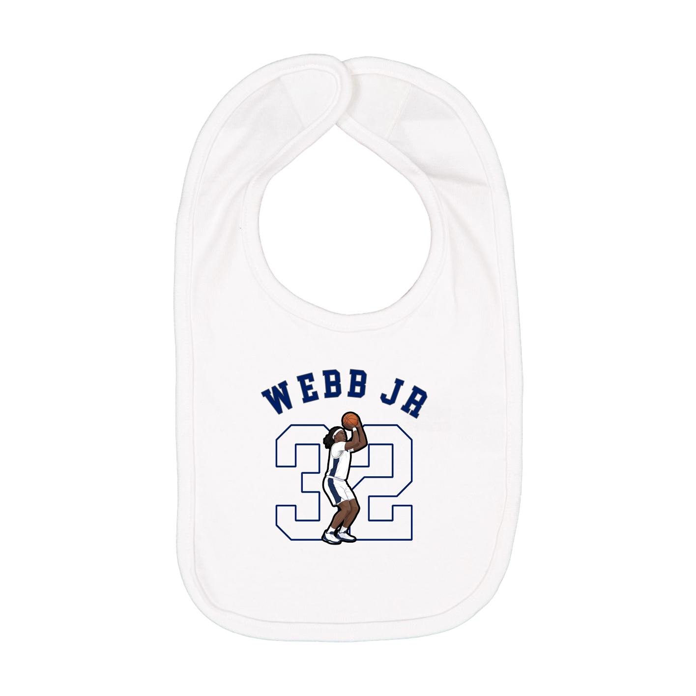 Infant Bib — Shirsey Arch in White