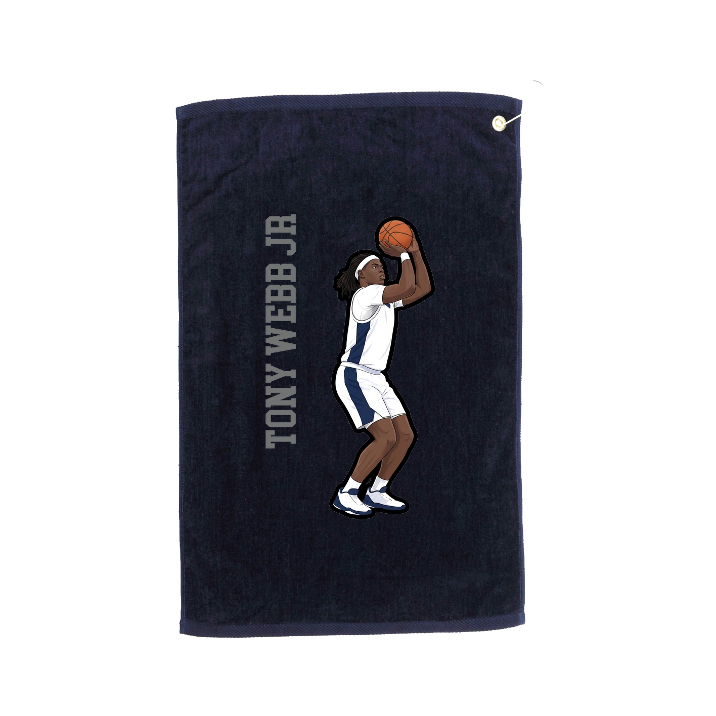 Golf Towel — Name Vertical in Navy
