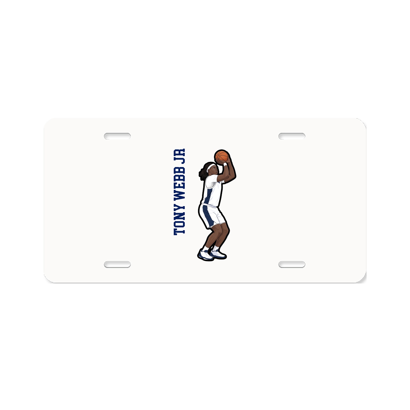 License Plate — Name Vertical in Classic