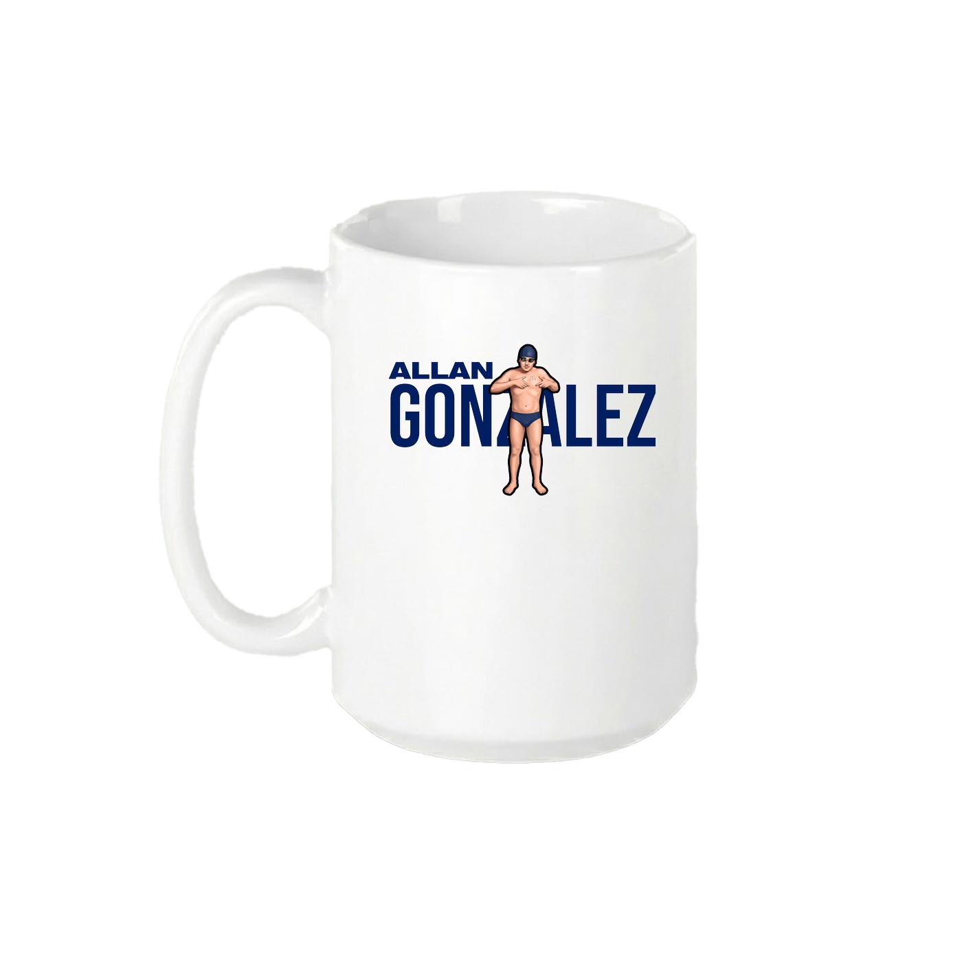 15oz Coffee Mug — Player Name in White