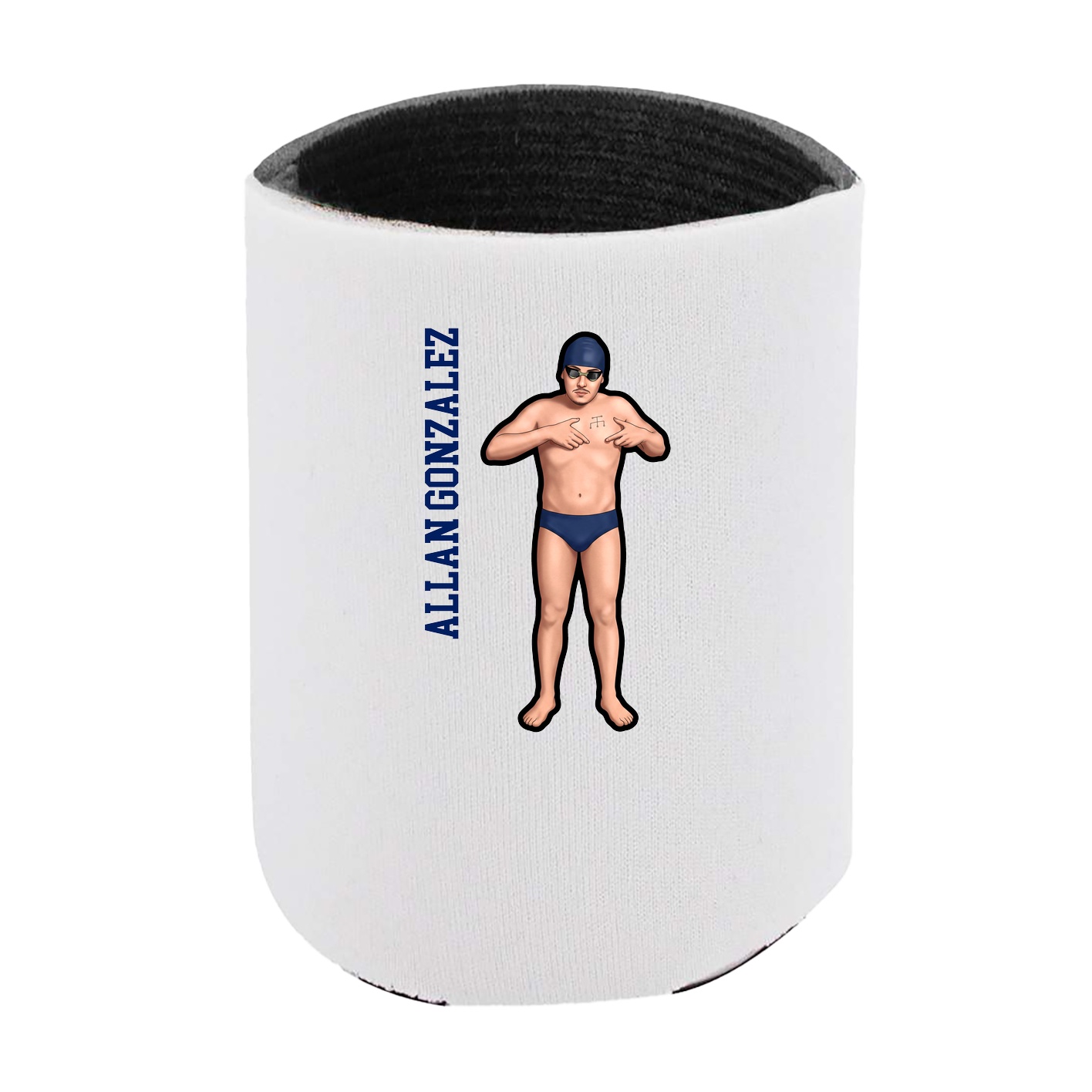 Can Holder — Name Vertical in White
