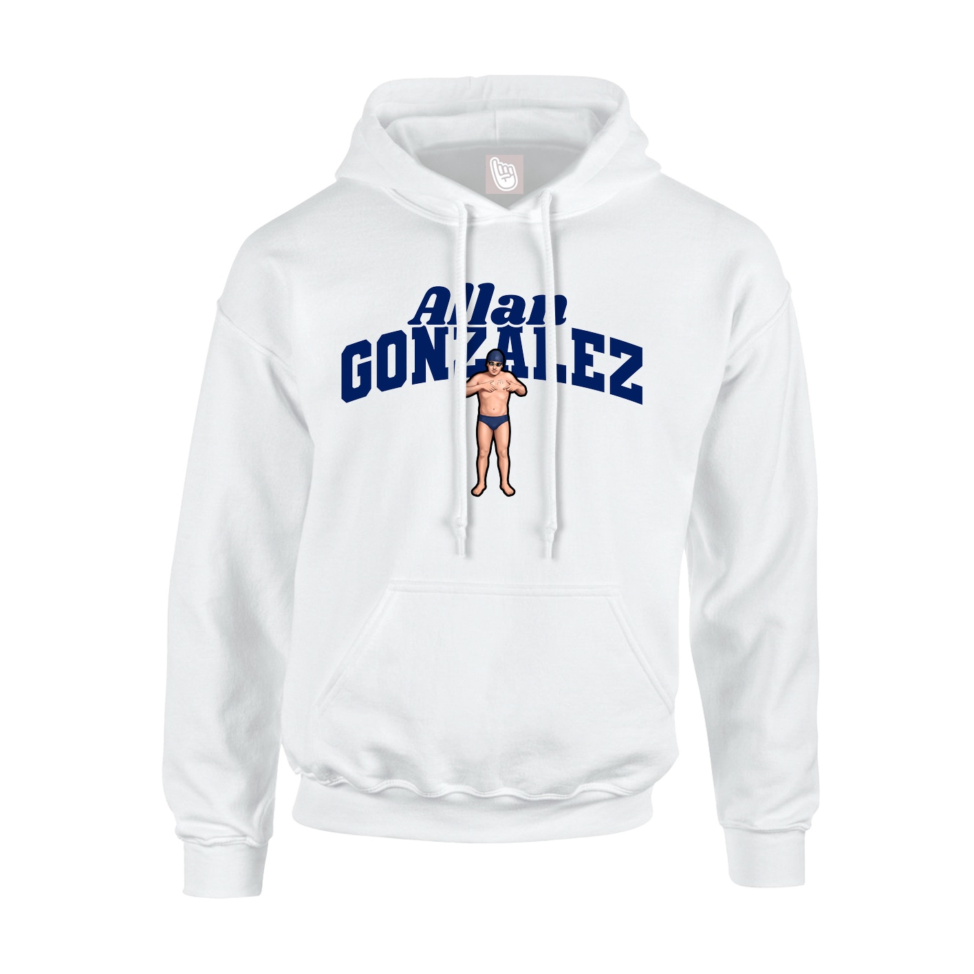 Youth Hoodie — Signature Arch in White