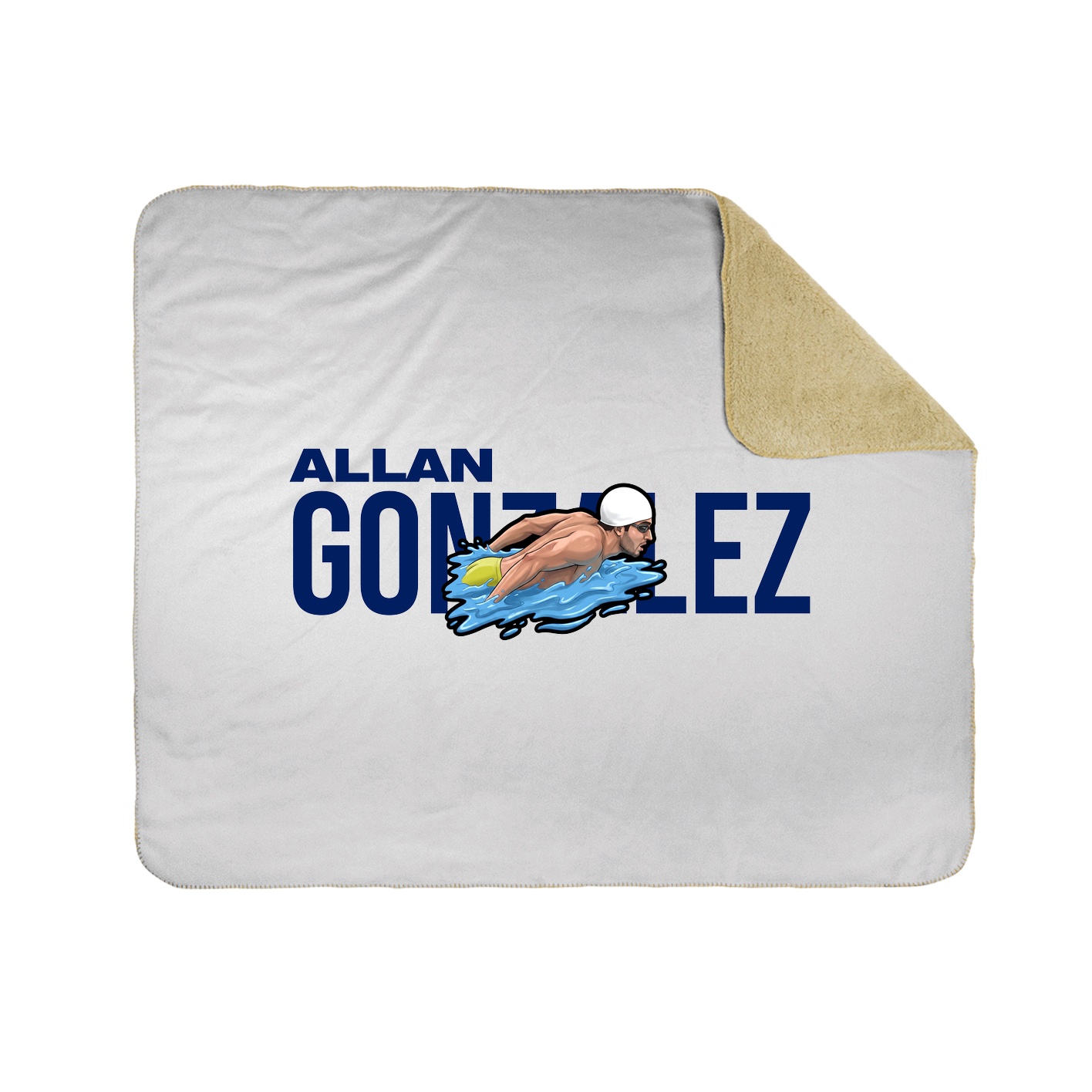 Throw Blanket — Player Name in White
