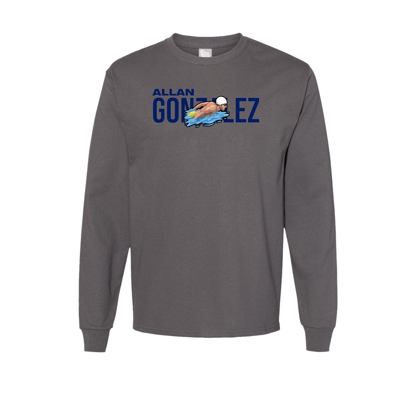 Long Sleeve Tee — Player Name in Grey