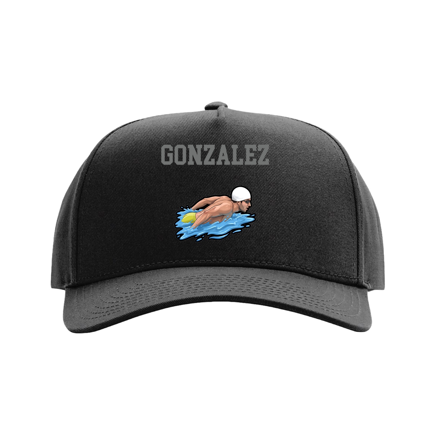 Full Fabric Five-Panel Champ Cap — Shirsey in Black