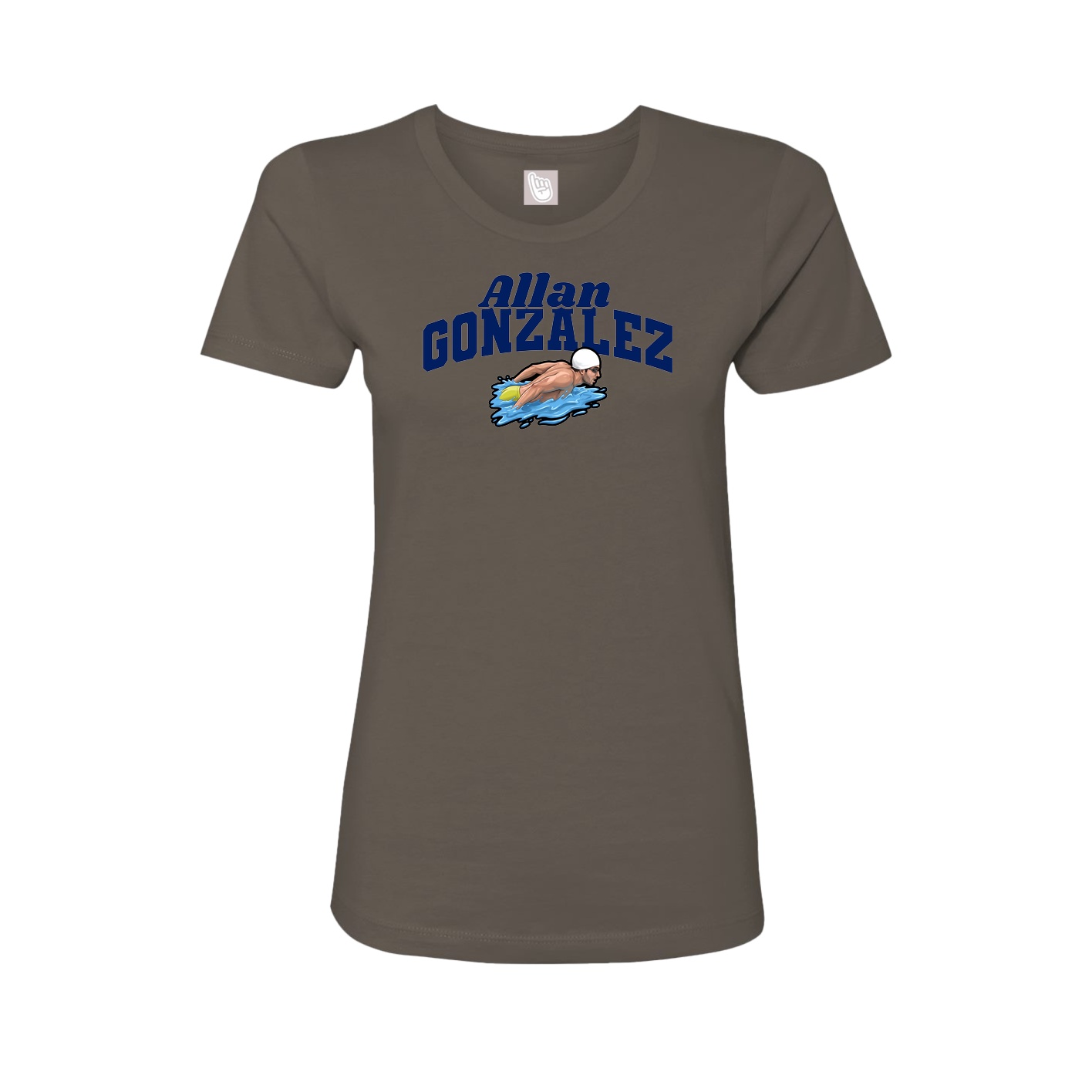 Fitted Women's Tee — Signature Arch in Grey