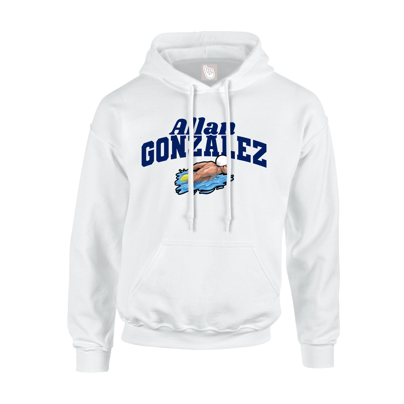 Hoodie — Signature Arch in White
