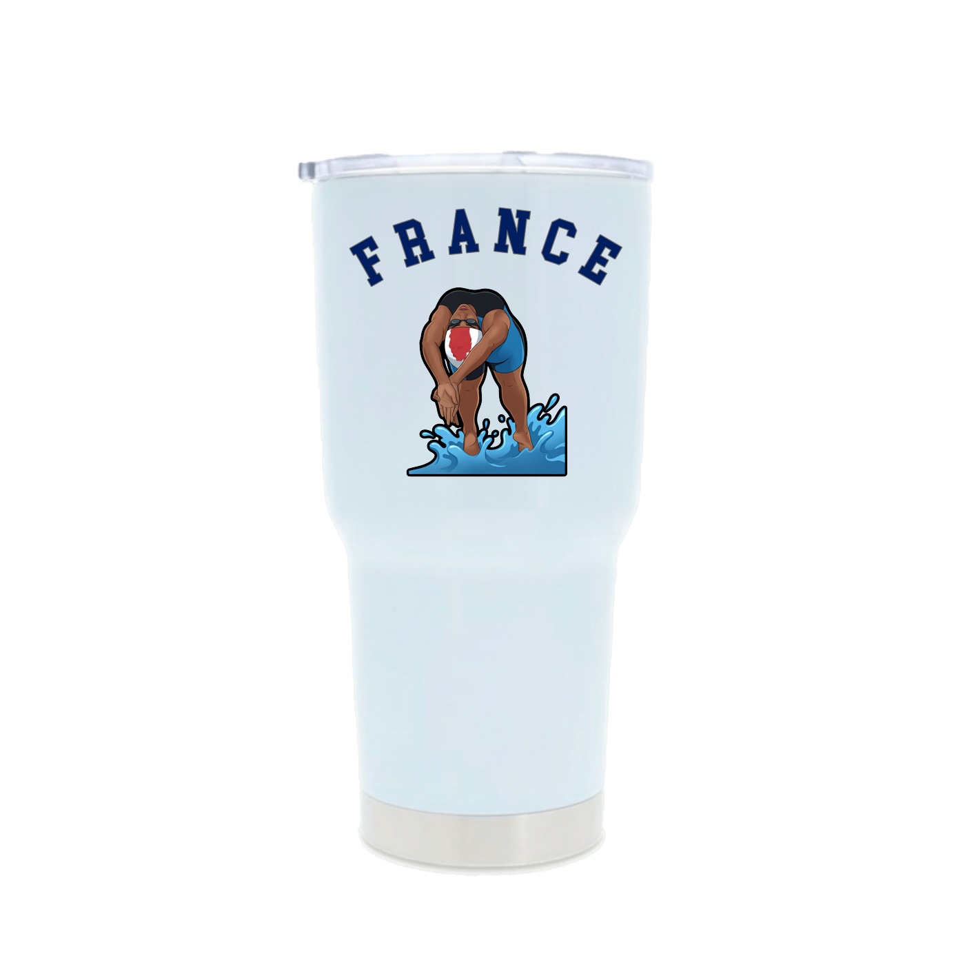 30oz Stainless Steel Tumbler — Shirsey Arch in White