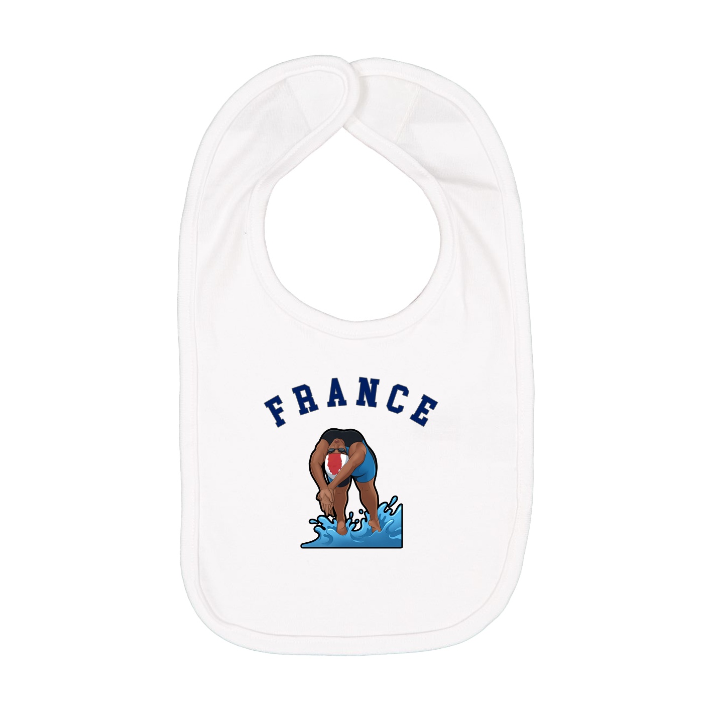 Infant Bib — Shirsey Arch in White
