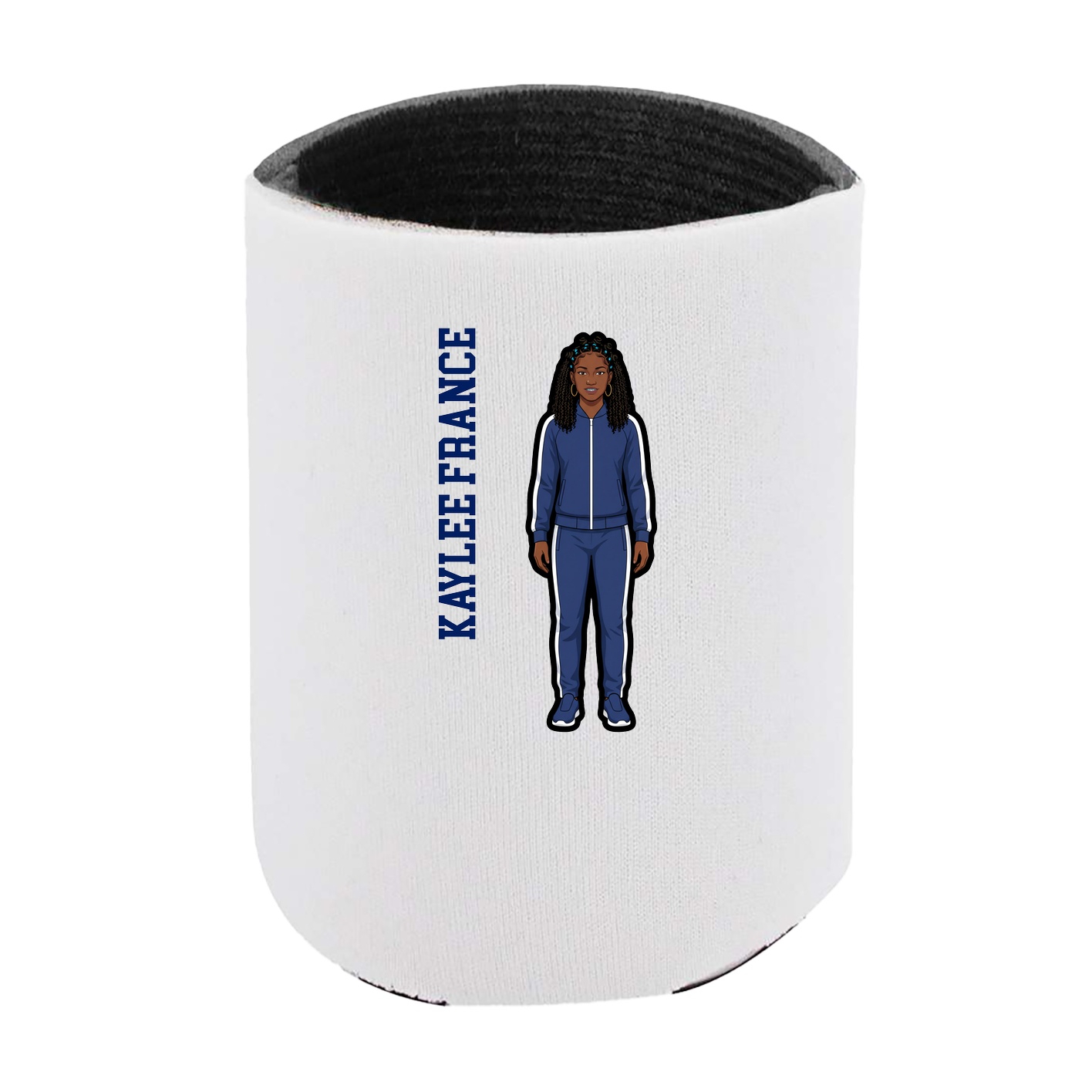 Can Holder — Name Vertical in White
