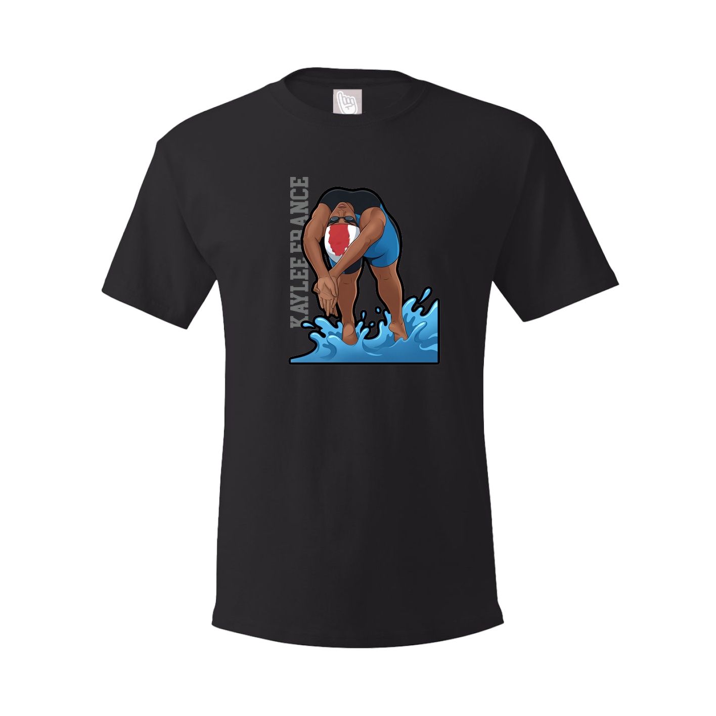Youth Tee — Name Vertical in Black