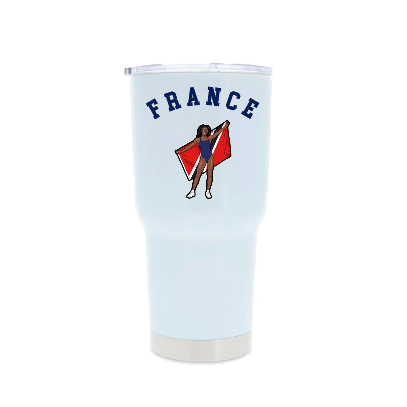 30oz Stainless Steel Tumbler — Shirsey Arch in White