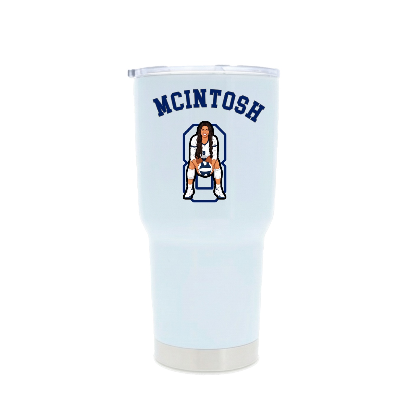 30oz Stainless Steel Tumbler — Shirsey Arch in White