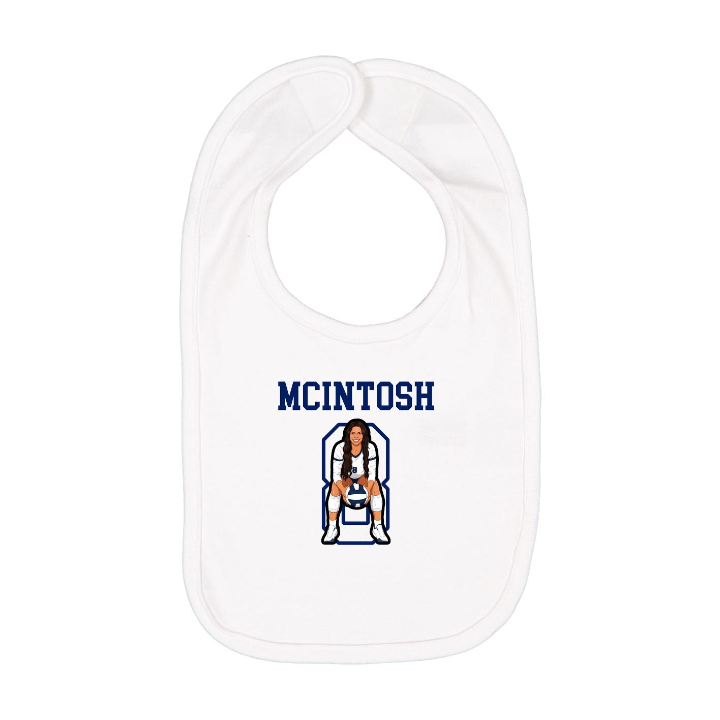 Infant Bib — Shirsey in White