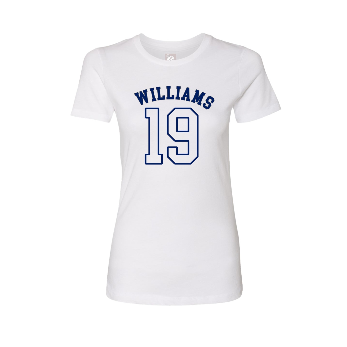 Fitted Women's Tee — Shirsey Arch in White