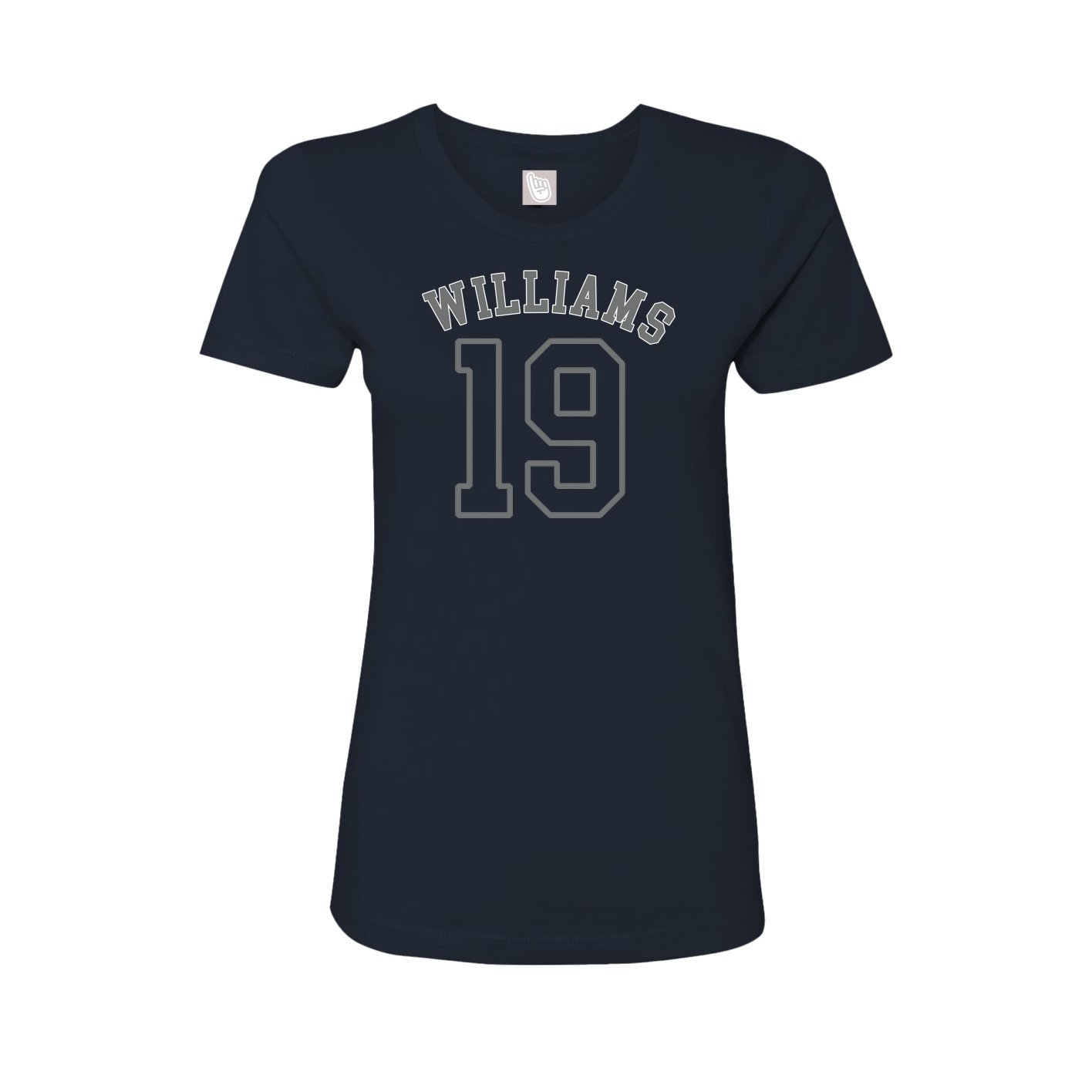 Fitted Women's Tee — Shirsey Arch in Navy