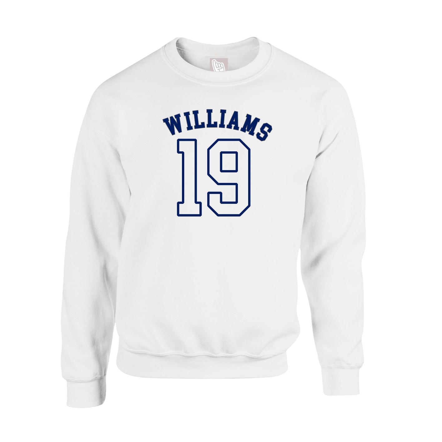 Fleece Crew — Shirsey Arch in White