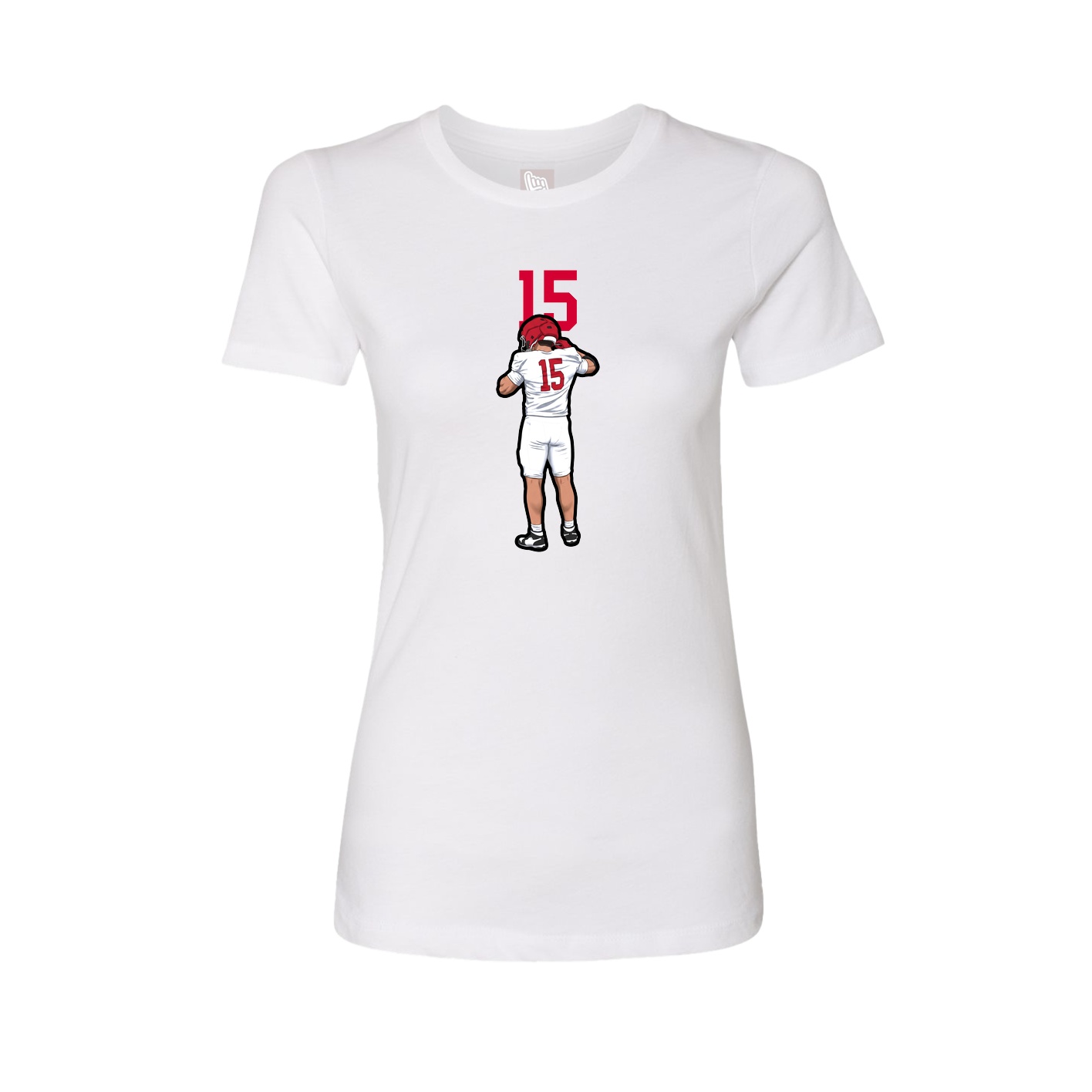 Fitted Women's Tee — Number Top in White