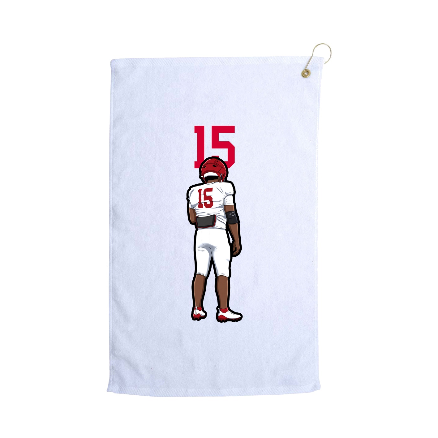 Golf Towel — Number Top in White
