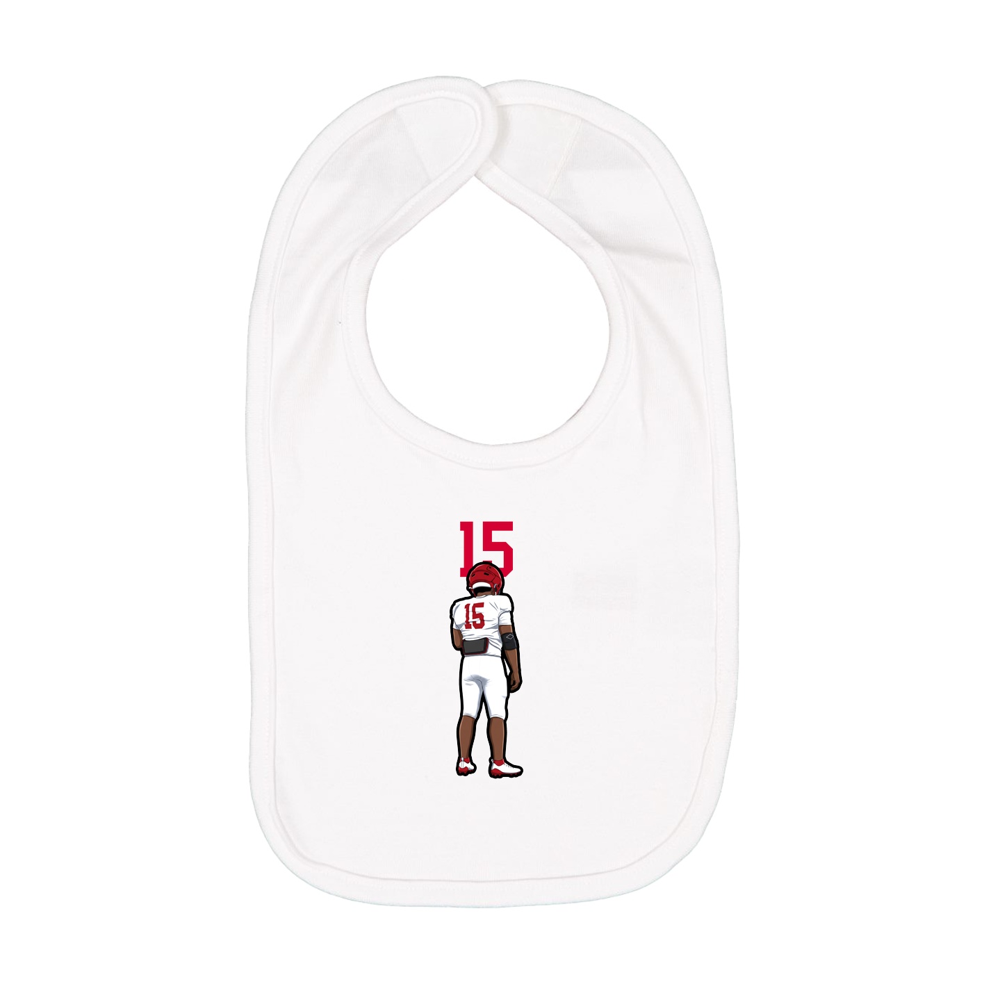 Infant Bib — Number Top in White