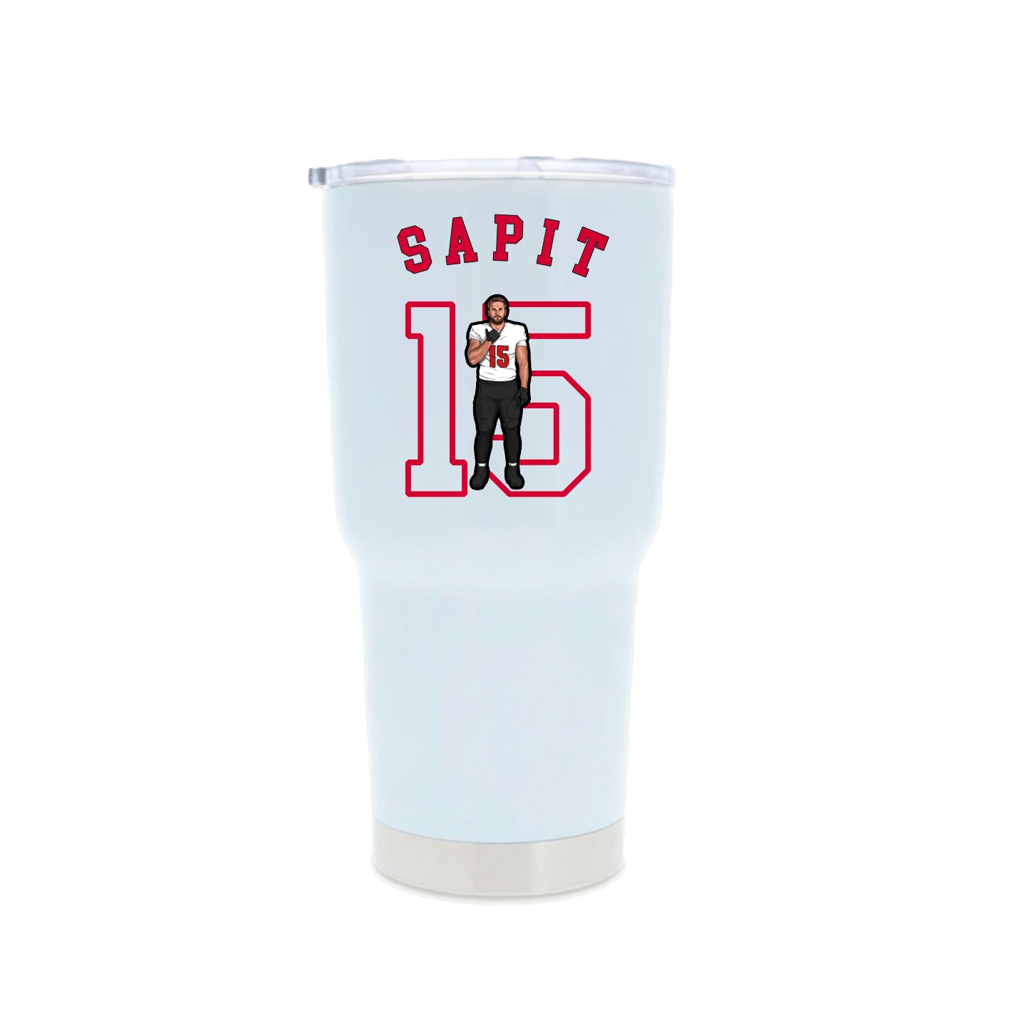 30oz Stainless Steel Tumbler — Shirsey Arch in White