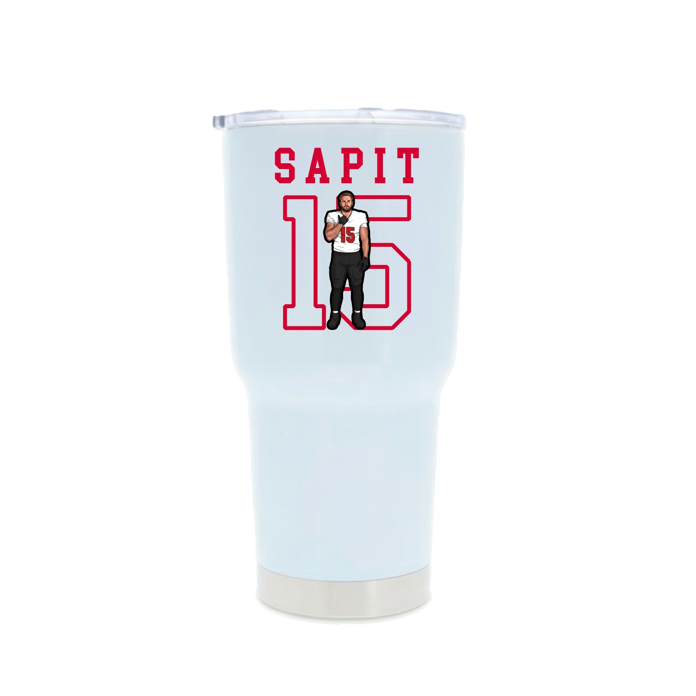 30oz Stainless Steel Tumbler — Shirsey in White