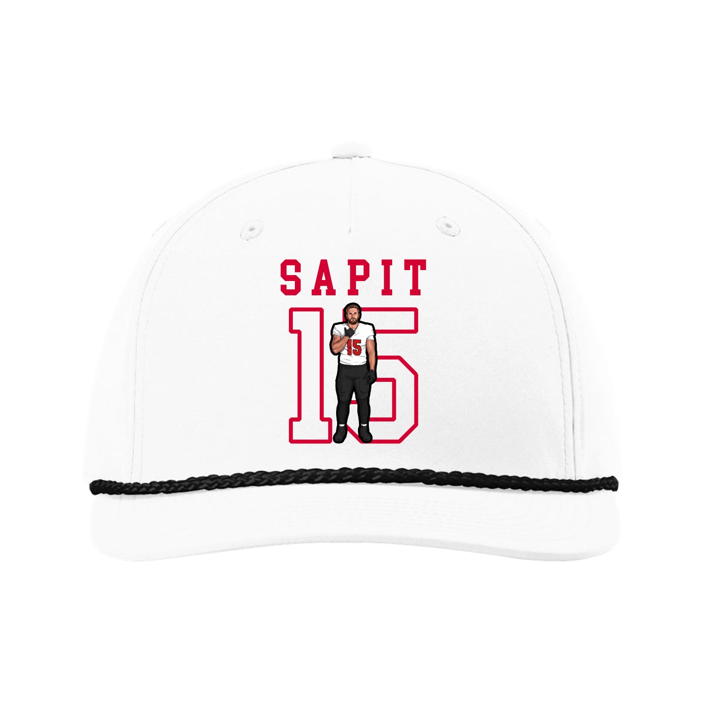 Five-Panel Classic Rope Cap — Shirsey in White