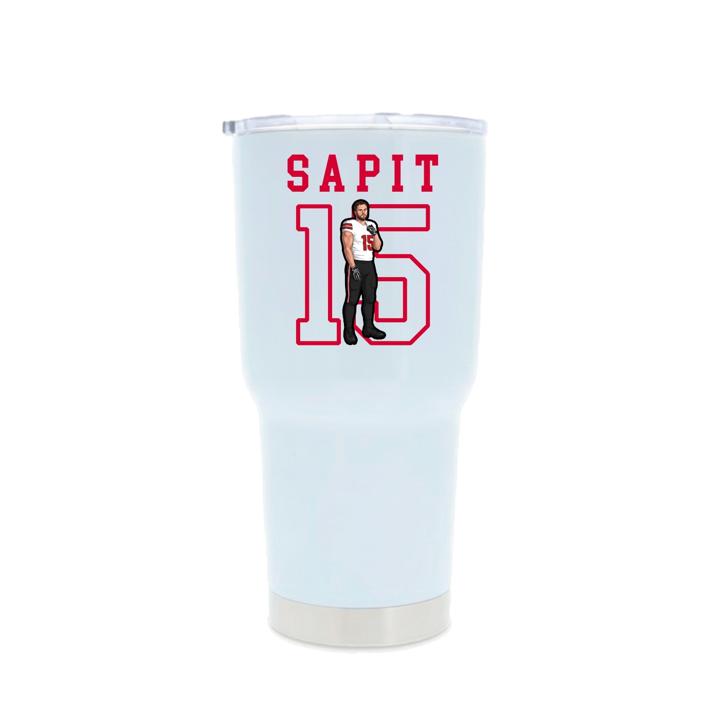 30oz Stainless Steel Tumbler — Shirsey in White