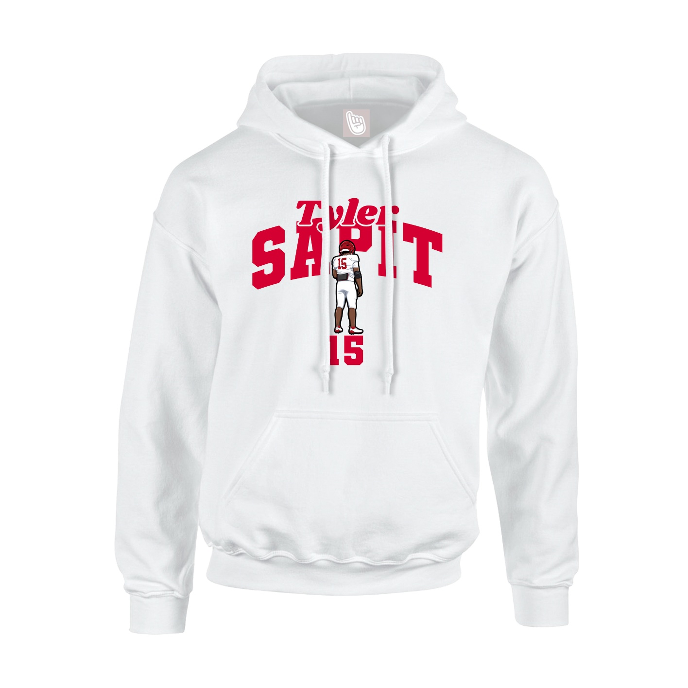 Hoodie — Signature Arch in White
