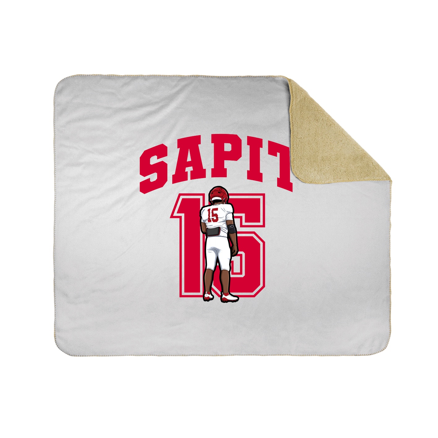 Throw Blanket — Number in White