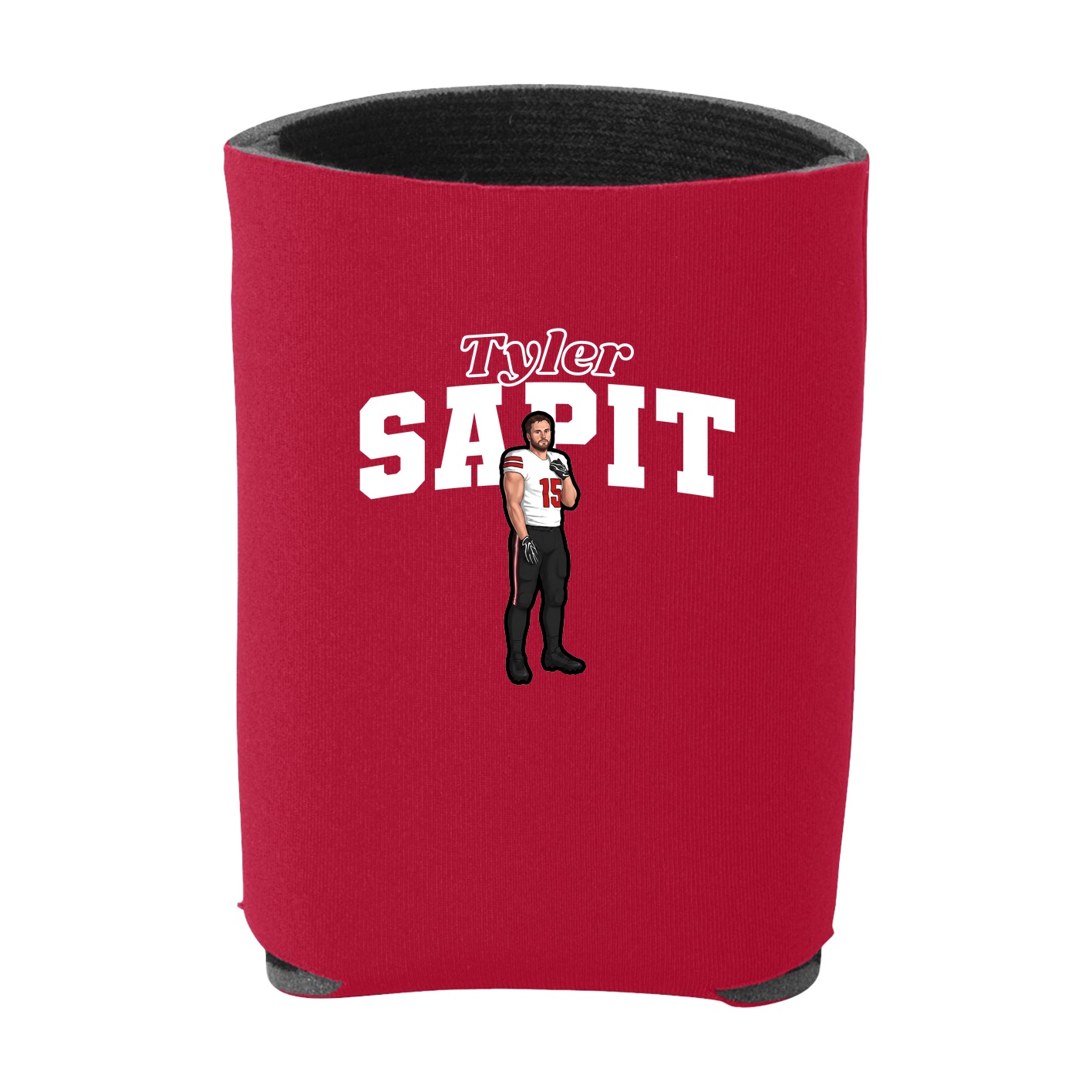 Can Holder — Name Arch in Red