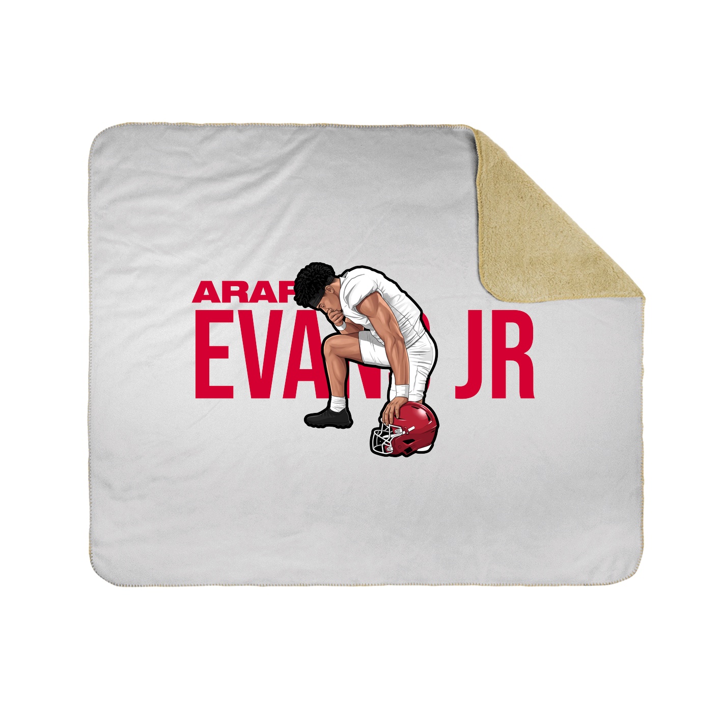 Throw Blanket — Player Name in White