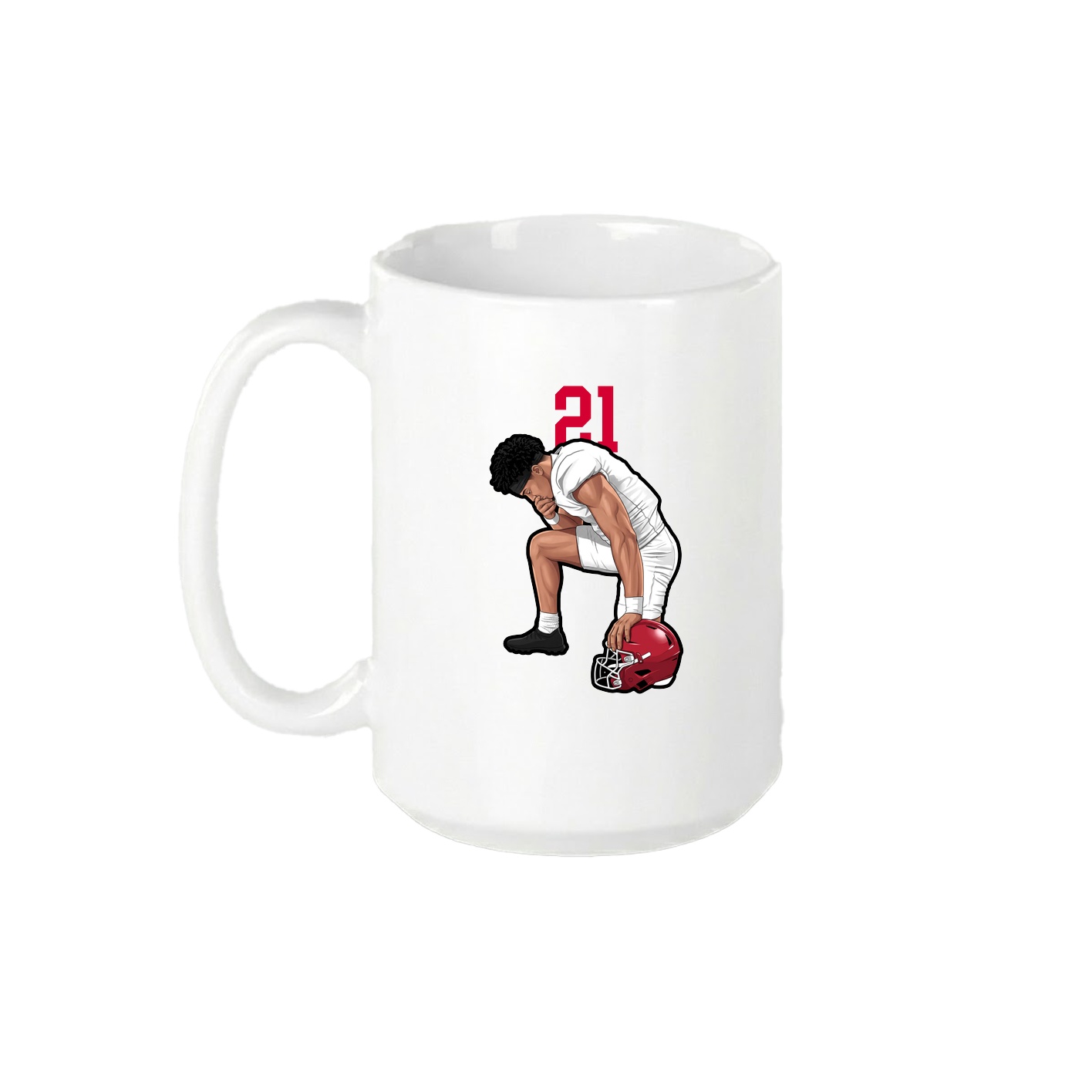 15oz Coffee Mug — Number Top in White