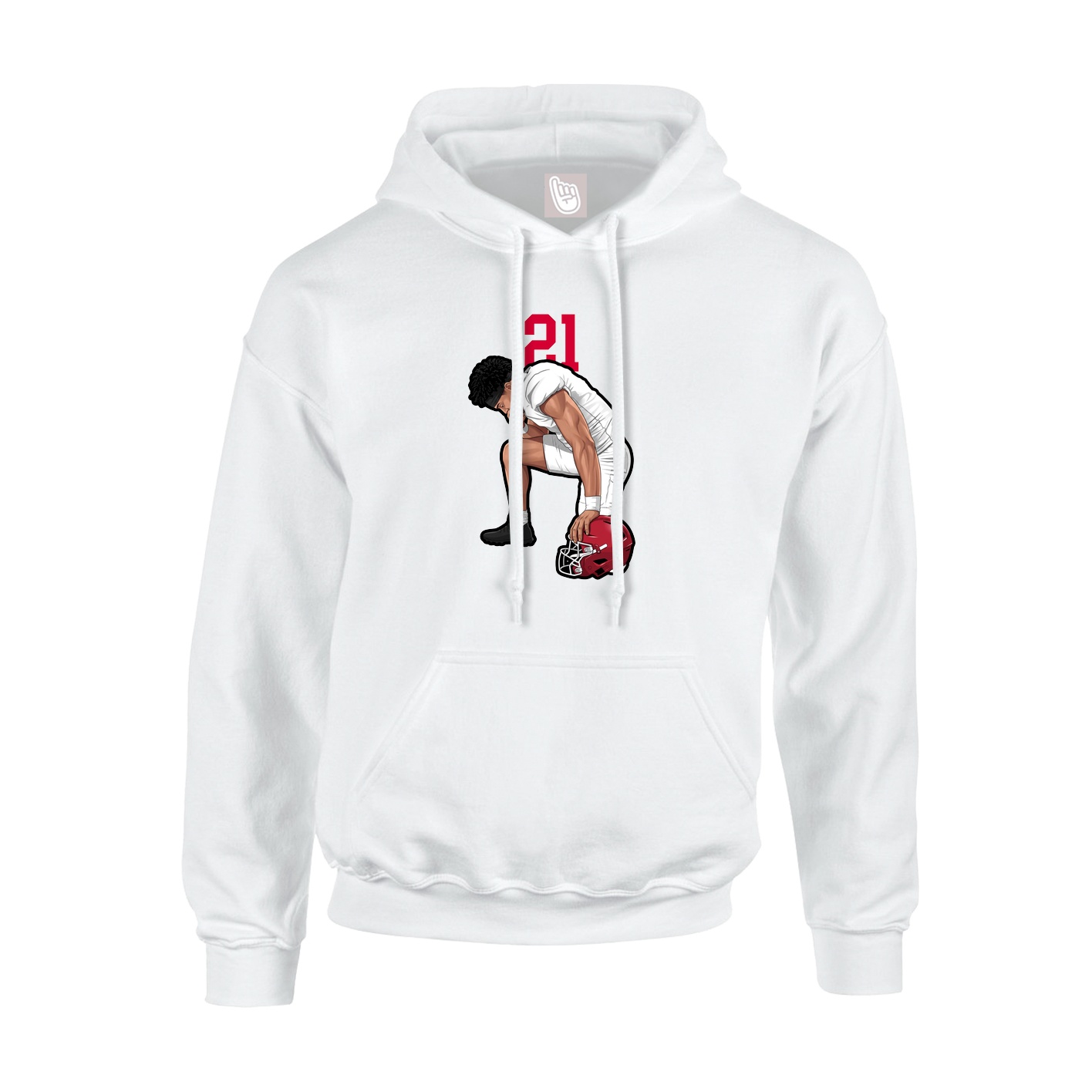 Hoodie — Number Top in White