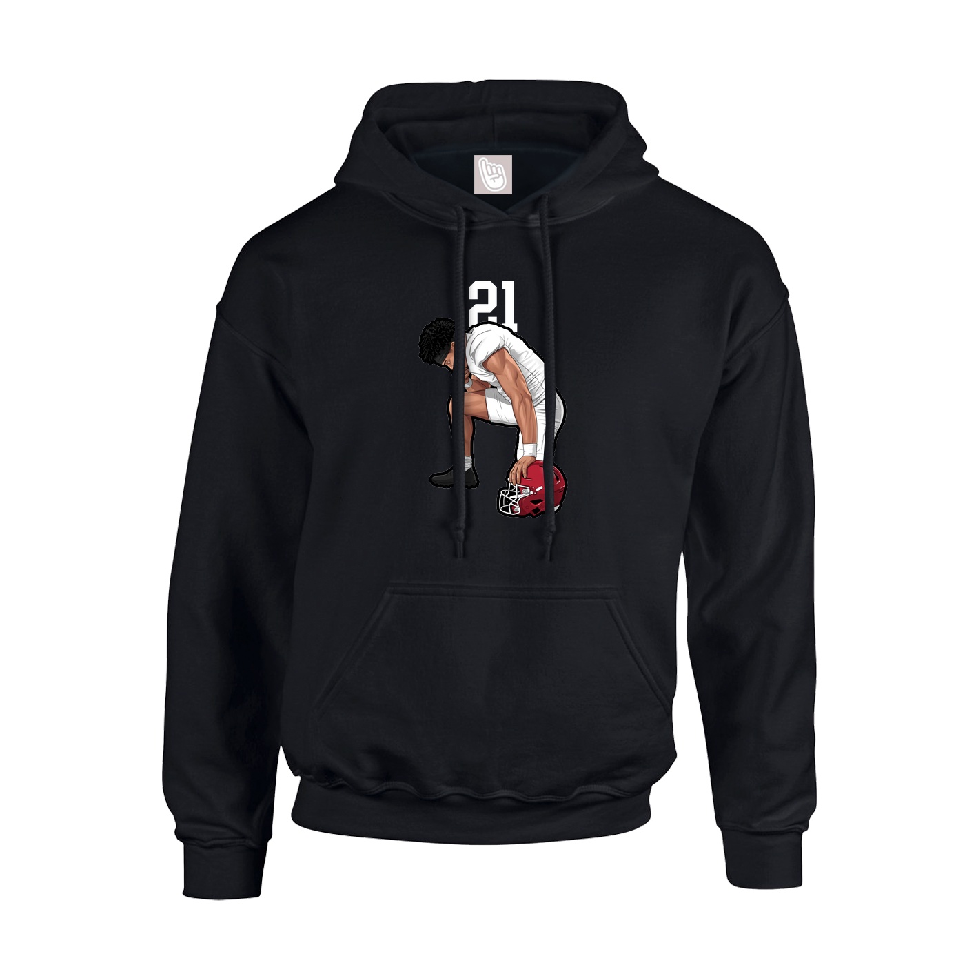 Youth Hoodie — Number Top in Black