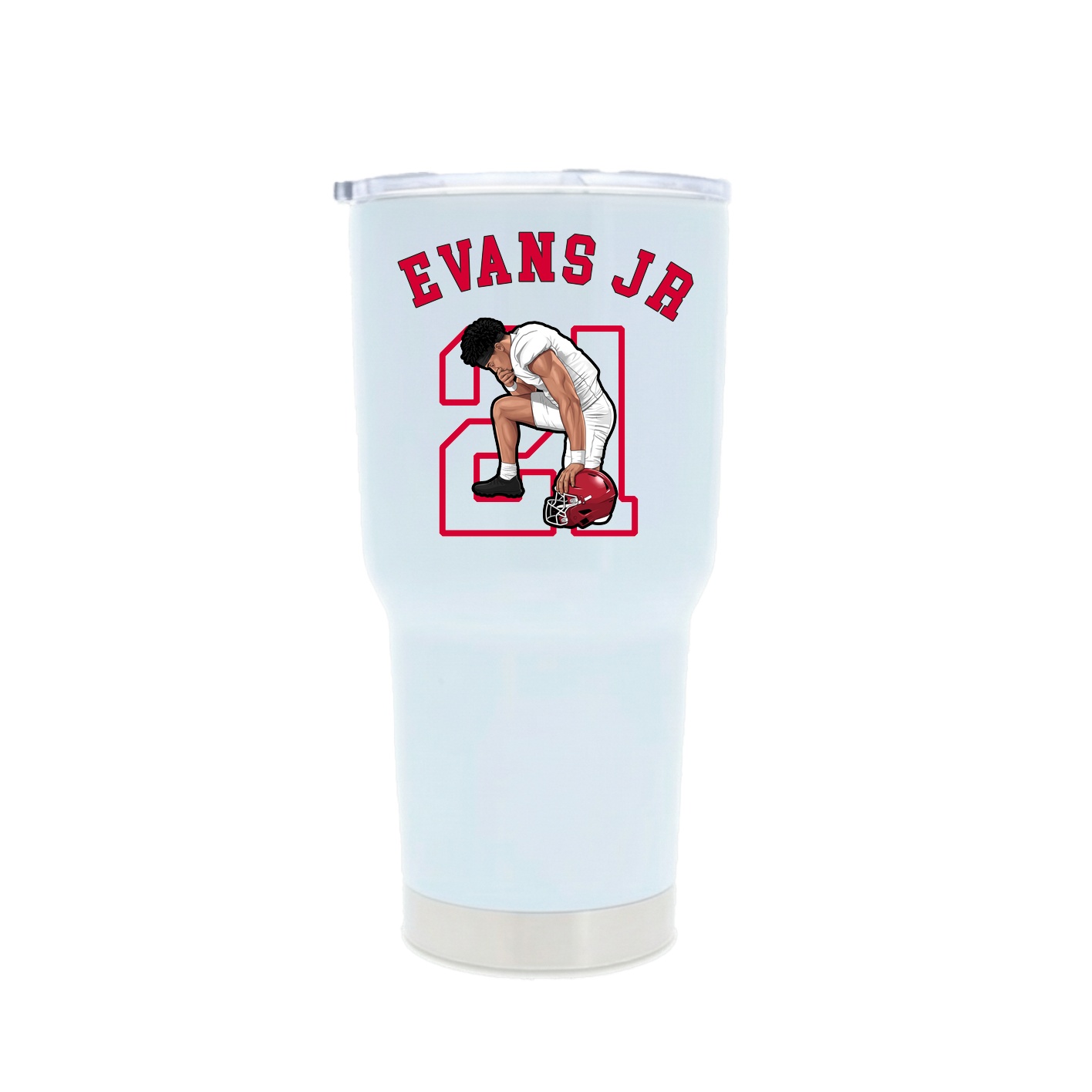 30oz Stainless Steel Tumbler — Shirsey Arch in White
