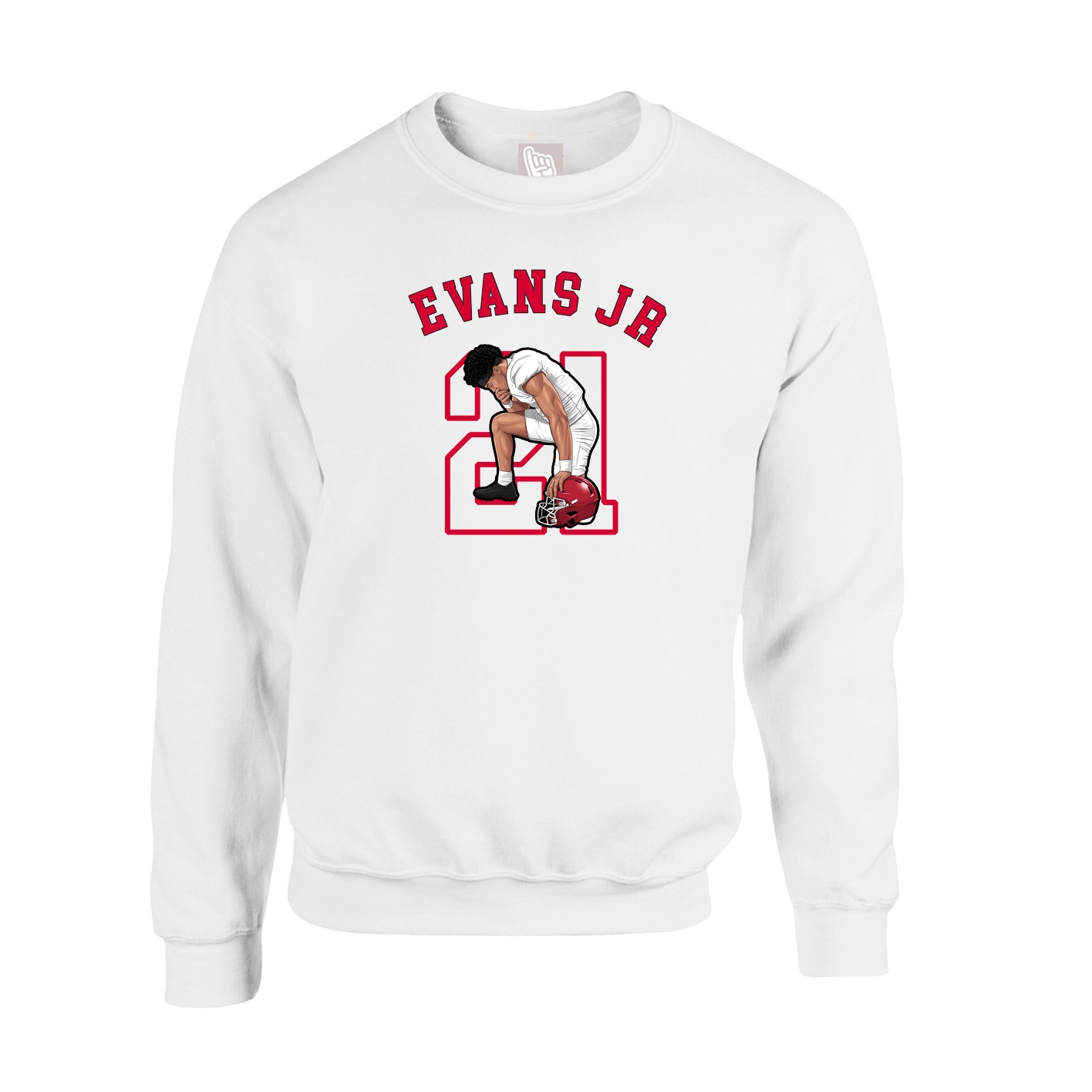 Fleece Crew — Shirsey Arch in White