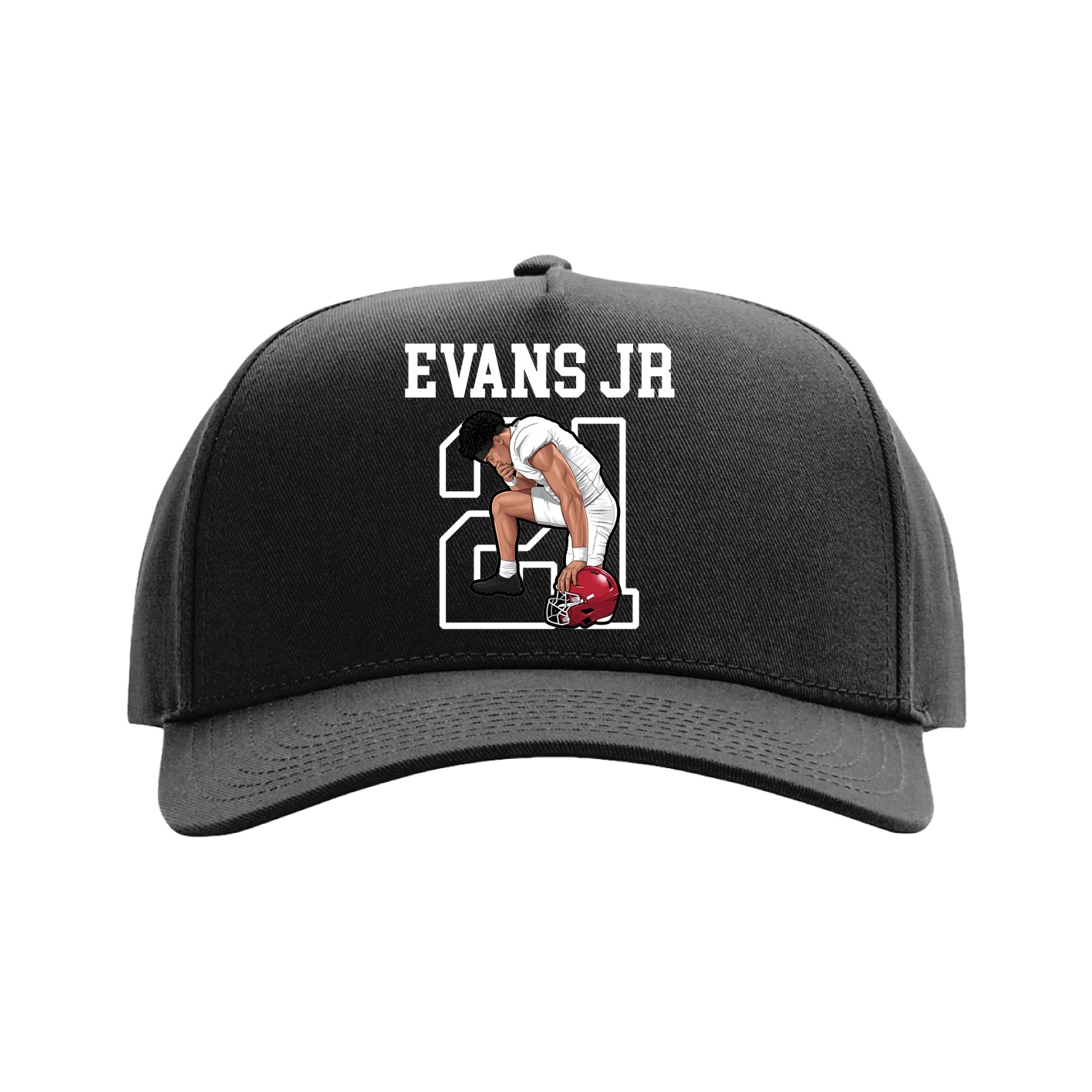Full Fabric Five-Panel Champ Cap — Shirsey in Black