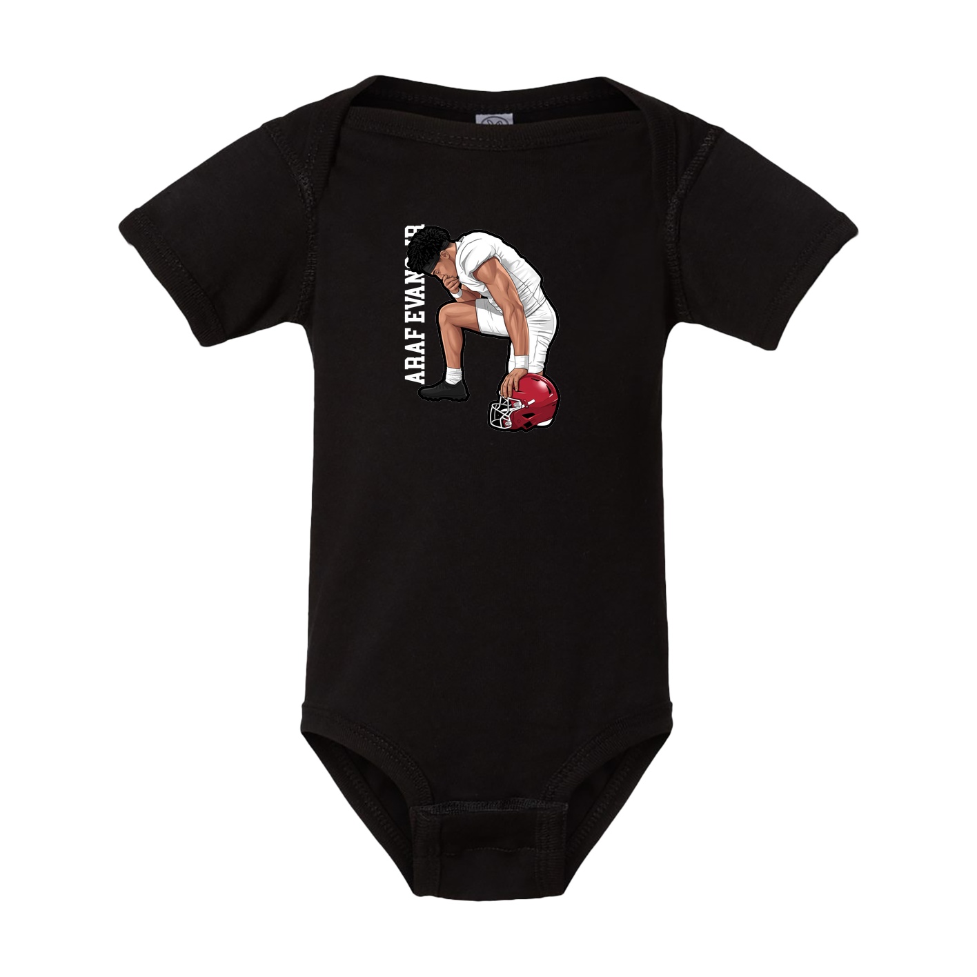 Baby Onesie — Name Vertical in Black