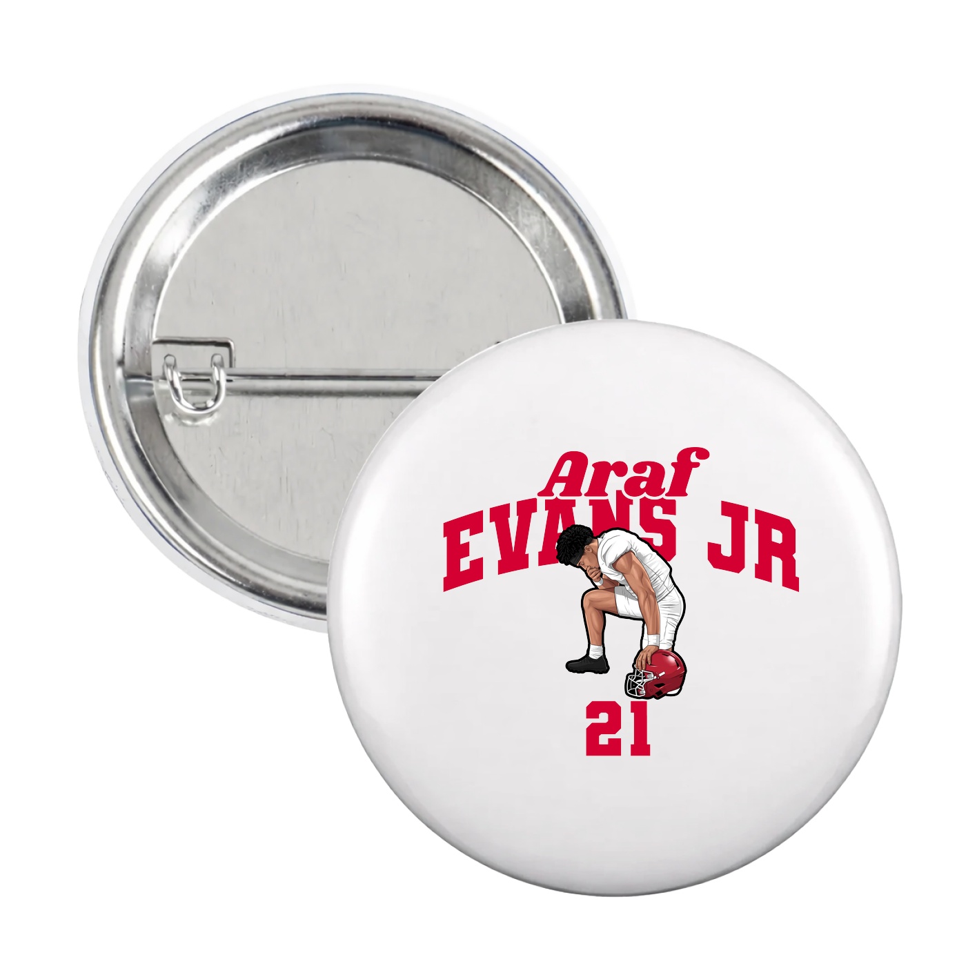 Game Day Button — Signature Arch in White