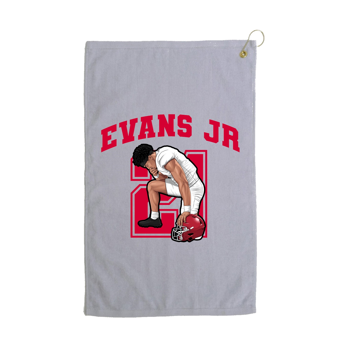 Golf Towel — Number in Grey