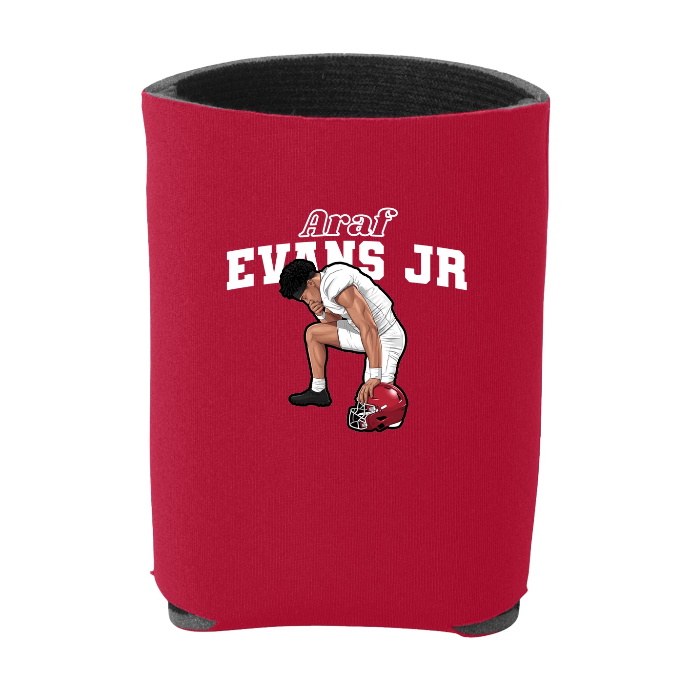 Can Holder — Name Arch in Red