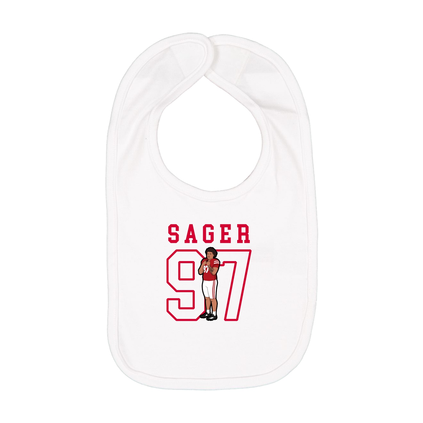 Infant Bib — Shirsey in White