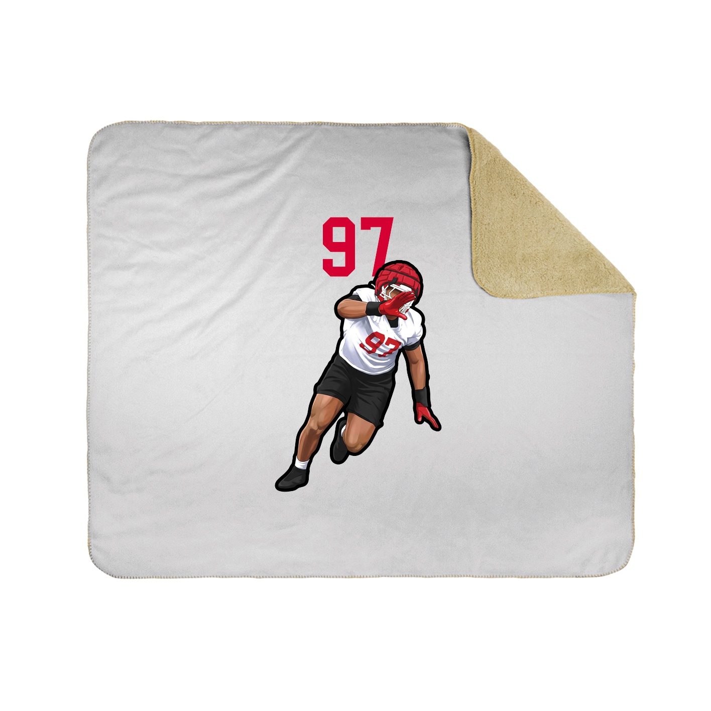 Throw Blanket — Number Top in White