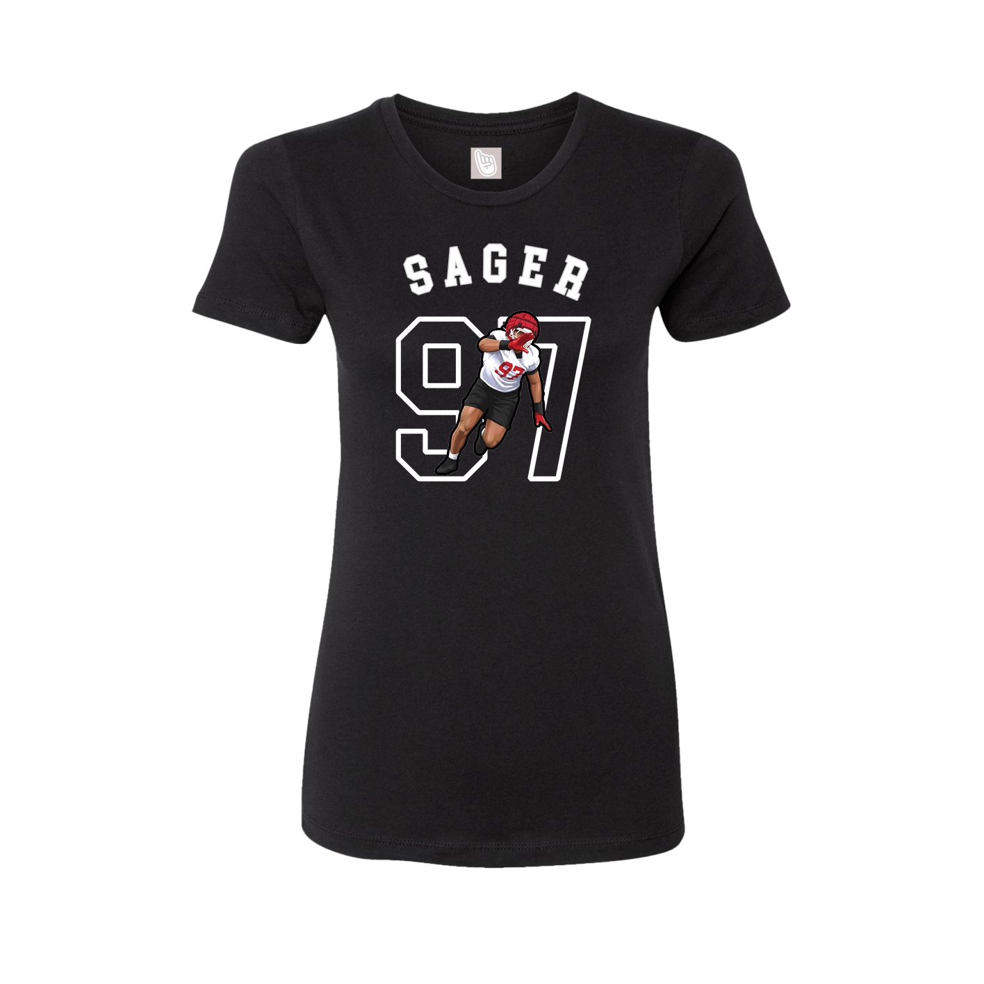 Fitted Women's Tee — Shirsey Arch in Black