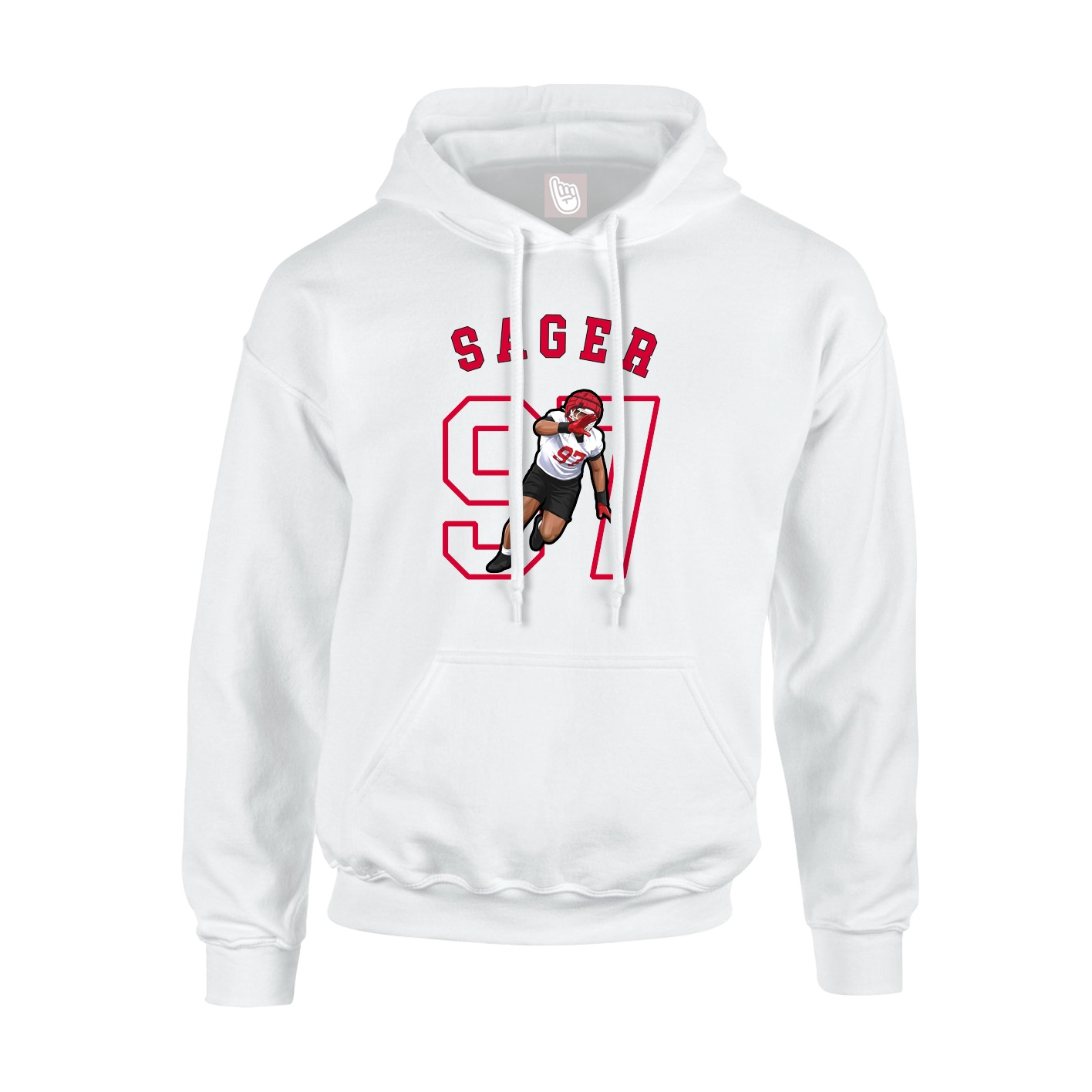 Youth Hoodie — Shirsey Arch in White