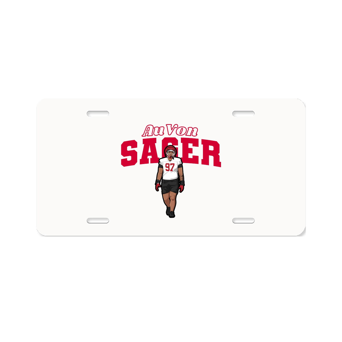 License Plate — Name Arch in Classic
